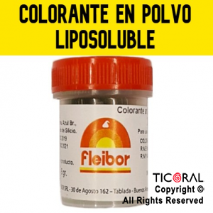 F.COLORANTE POLVO LIPOSOLUBLE AMARILLO 5GR x 4